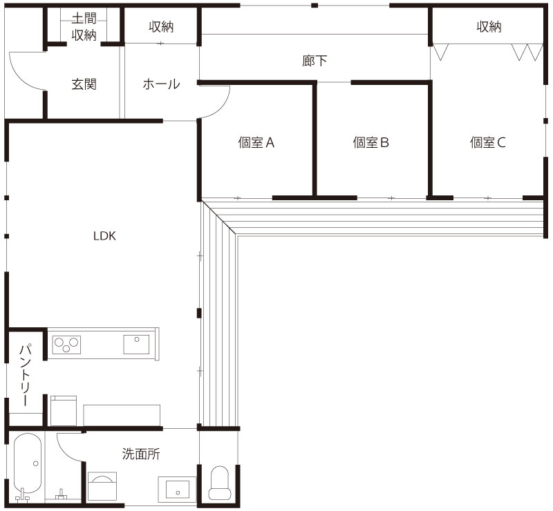 平屋の間取り